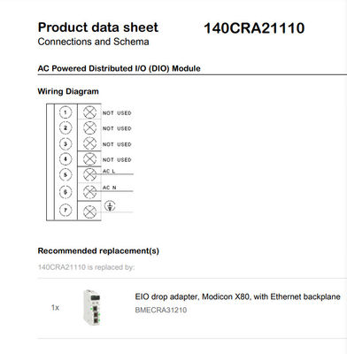 SCHNEIDER TSX Modicon Quantum Tropfen-Schnittstelle TSX PLC 140CRA21110 DIO
