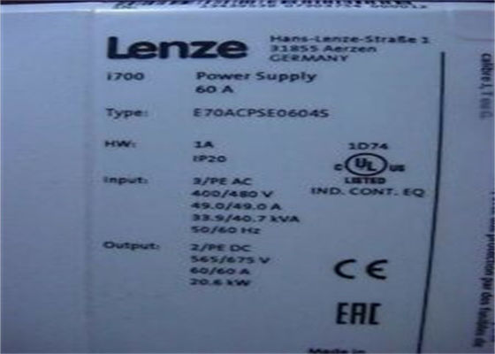 Frequenzumrichter-Stromversorgungs-Eingangsspannung Lenze E70ACPSE0604S variable 400 VAC-Ausgangsstrom 60 Ampere