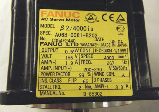 GE FANUCAC Cnc-Maschinen-Servomotor A06B-0061-B203