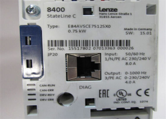 Kilowatt Lenze E84AVSCE7512SX0 8400 der REIHEN-STATELINE INSTALLATIONS-0,75 (1,0 HP)