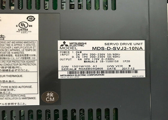 Wechselstrom-Antrieb 3 Phase Lokführers MDS-D-SVJ3-10NA Mitsubishis MELDAS 1.0KW Servoindustrieller