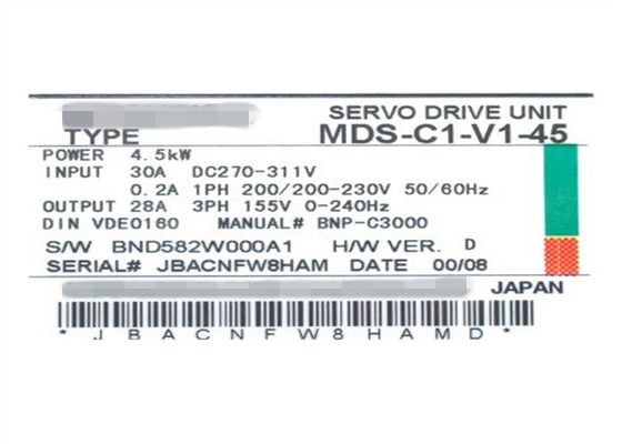 Servo-Antrieb MDS-C1-V1-45 MELSERVO Wechselstroms Mitsubishi ersetzen NEUE Zustand MDS-B-V1-45