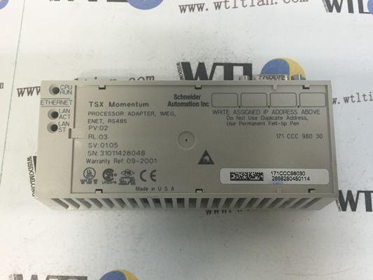 Prozessoradapter 171CCC98030 Modicon M1/M1E - 1 Ethernet, 1 Modbus - 50 MHZ transparent bereiten vor