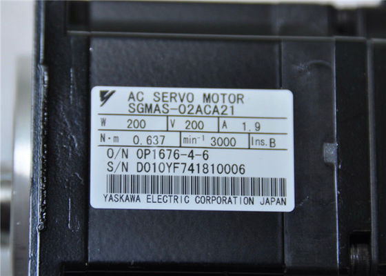 Sigma II YASKAWA SGMAH SERVOmotor 200W 1.9A 0.637N.m Wechselstroms SGMAS-02ACA21