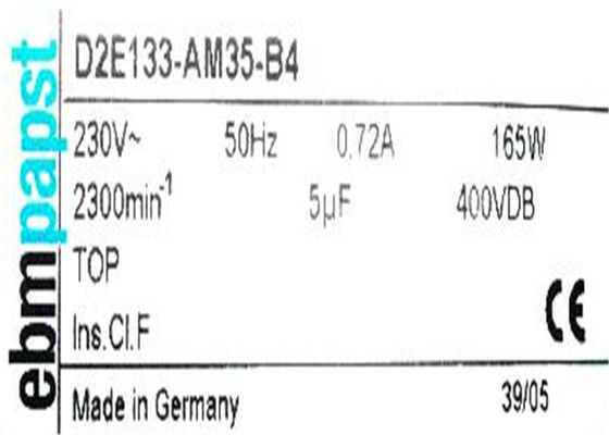 Zentrifugaler Ventilator EBMPAPST-Gebläse-D2E133-AM35-B4 165W 0.72A NEU AUF LAGER