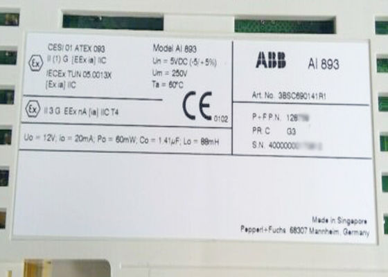 Plc-AI893 Input-/Outputmodul-3BSC690141R1 S800 Analogeingabe TC-/RTDmodul