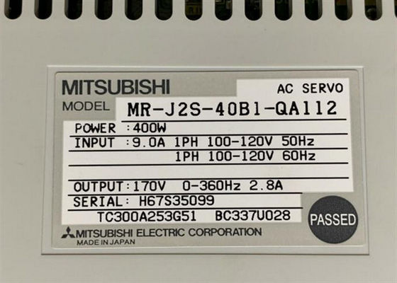MR-J2S-40B1-QA112 Mitsubishi Wechselstromservoverstärker-industrielles Servo fährt 400w