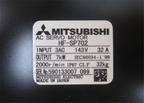 Reihen-industrieller Servomotor 7.0KW HF-SP702 2000rpm 1-3/8in 143vac Mitsubishis J3
