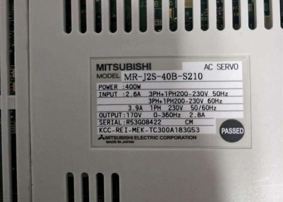 Industrieller Servo-Verstärker Mitsubishis Melservo 3PH Antriebs-MR-J2S-40B-S210 400W 230V 170V