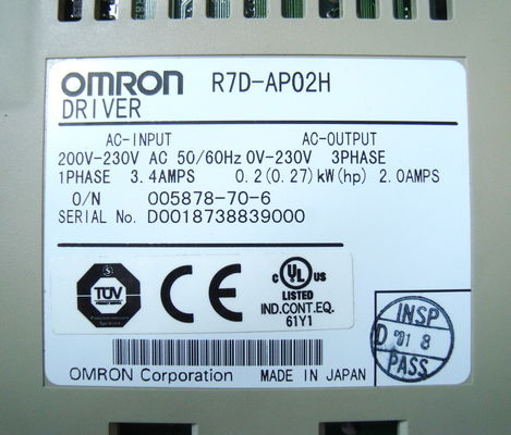 Omron R7d-Bp01l laden Servoversorgung 1.6a 100v wechselstroms 100vac die maximale Bewegungskapazität 100w