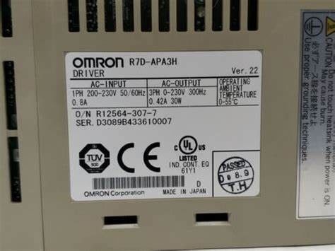 GAB SERVOimpuls Omron R7D-APA3H FAHRER-30W 240 EINPHASIGE 0.42A 200V Last VAC ein