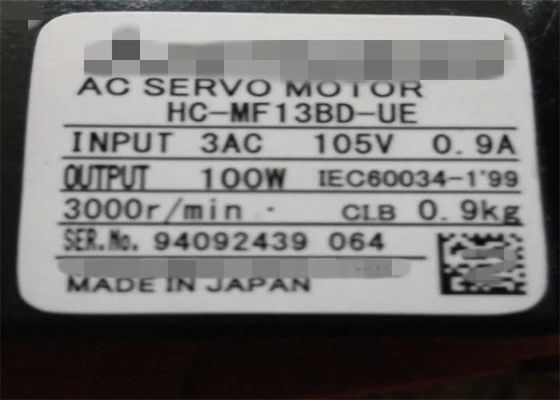 Mitsubishi 100W fährt HC-MF13BD-UE elektrischen Wechselstromservomotor, der auf Lager NEU ist