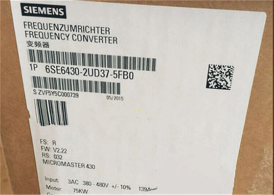 Frequenzumrichter 3AC 6SE6 430-2UD37-5FB0 Siemens variables 380-480 QUADRATISCHE DREHMOMENT-ENERGIE 75 Kilowatt