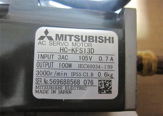 NEUER Mitsubishi 100W industrieller Wechselstromservomotor HC-KFS13D 3AC 105V 0.7A auf Lager