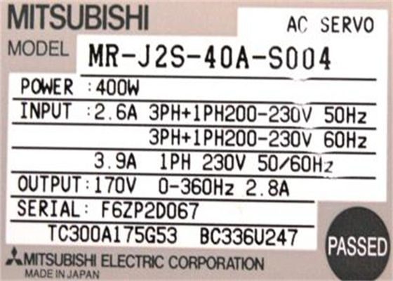 VERSTÄRKER MR-J2S-40A-S004 Mitsubishi Electric 400W SERVOindustrieller Wechselstrom-Antrieb 170V 2.8A NEU