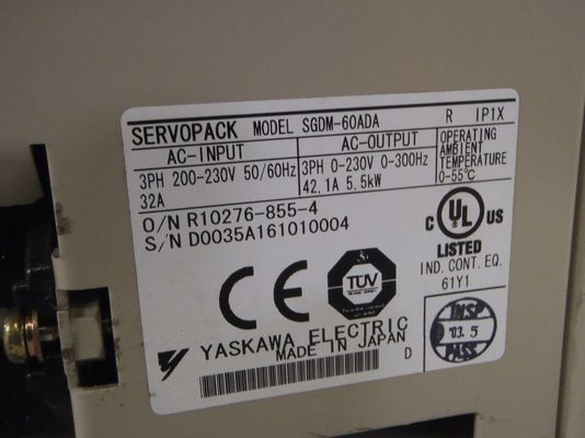 SGDM-60 ADA Yaskawa industrieller elektrischer ServoPack 5.5KW Wechselstromservo-Antrieb