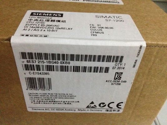 SIEMNES 6ES7215-1BG40-0XB0 S7-1200 Häfen CPU AC/DC/relay 2 PROFINET Vertrag CPU 1215C