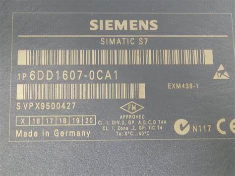 Siemens 6DD1607-0CA1 EXM 438-1 Input-/Outputerweiterung für FM 458 4x Analogergebnise 16-Bit-EXM