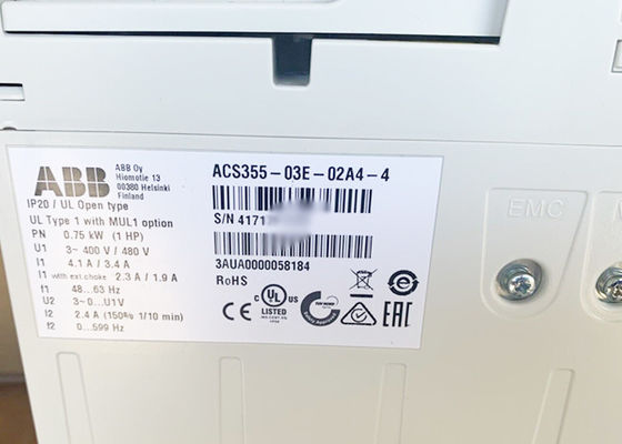 Fährt Niederspannung ACS355-03E-02A4-4 Wechselstrom 3AUA0000058184 0.75kW 2.4A