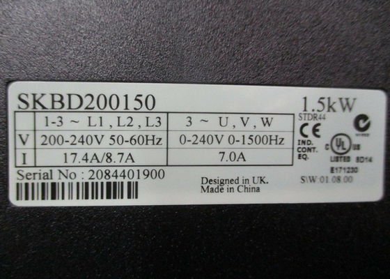 KOMMANDANT SK 1.5KW 200-240V 50-60Hz 17.4A/8.7A NIDEC EMERSON STEUERUNGSTECHNIK-SKBD200150