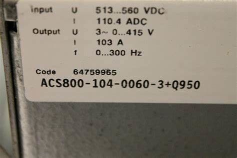 ACS800-104-0125-3+Q950 Abb Frequenzwandler 400V 25 kVA / + AGPS-01 34 kg