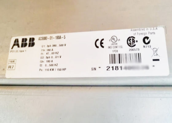 ACS880-01-180A-5 3ABD00037858-D Wandmontierte Einzeldrehung 110KW 180A
