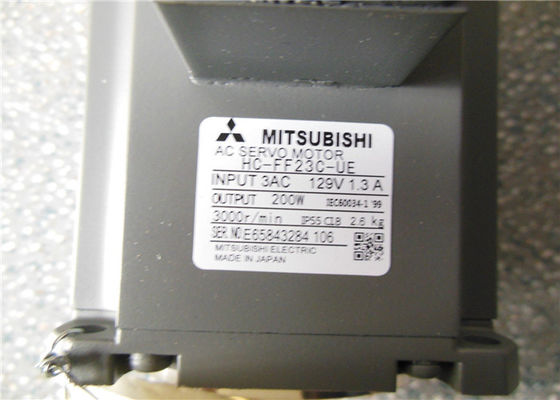 Mitsubishi 200W AC SERVO MOTOR HA-FF23C-UE 3AC 129V 1.3A 3000 Umdrehungen pro Minute auf Lager