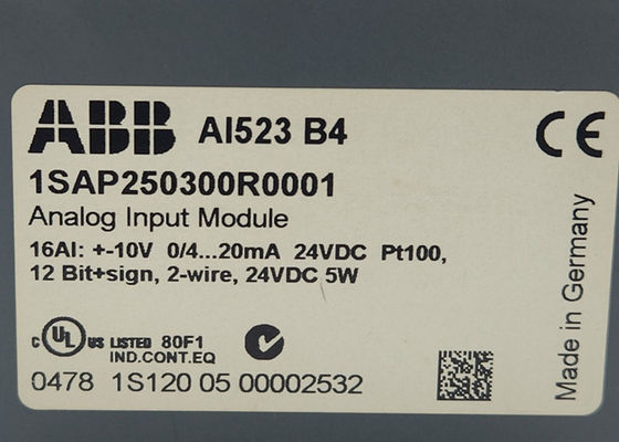 ABB AI523 1SAP250300R0001 AI523: S500 Analog-Eingabemodul 16 AI: U, I, RTD, DI. 13Bit inklusive Signal 1-draht