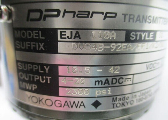 YOKOGAWA EJA110A-DUS4B-92EA/FF1/K2/D1 10.5-42VDC 2300PSI NSNP-Druckübertrager