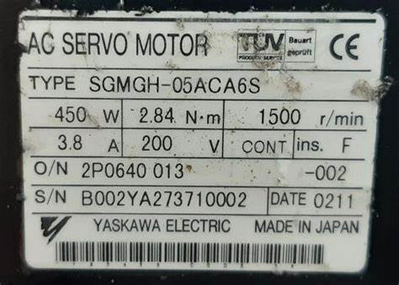 Yaskawa SGMGH-05ACA6S 0,45kw Wechselstrom-Servomotor Neu Original