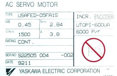 500W Servomotor Marke Neue Yaskawa USAFED-05FA1S Industriefeld