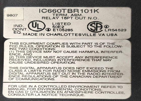 Die GE Fanuc IC660TBR101 ist eine Endgeräteanlage für Genius-Eingabe-/Ausgabegeräte
