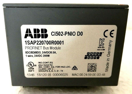 ABB CI502-PNIO 1SAP220700R0001 Schnittstellenmodul. PROFINET IO RT-Gerät. 8 DI: 24 VVDC. 8