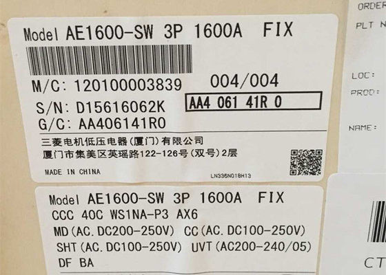 MITSUBISHI 1600A ACB AE1600-SW Niederspannungsfunktionsluftkreislaufschalter 3P