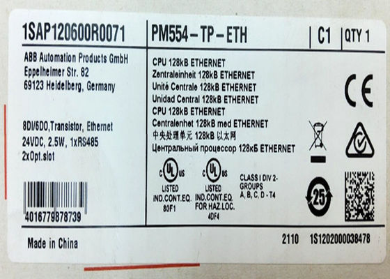 ABB PM554-TP-ETH 1SAP120600R0071 AC500 Prog. Logische Steuerung 128kB 8DI/6DO-T ETH 24VDC