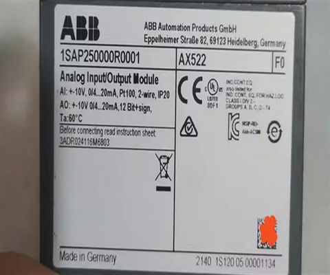 ABB-Antriebe 1SAP250000R0001 AX522:S500 Analog-Eingangs-/Ausgangsmodule