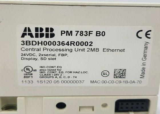 ABB U3BDH000364R0001 PM783F, Zentralverarbeitungseinheit, 2M 2Mb