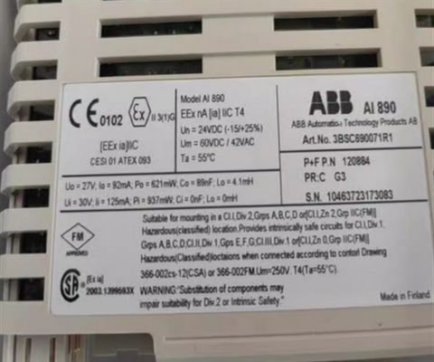 ABB AI890 3BSC690071R1 AI890 Analog-Redundant-Stromversorgungsmodul