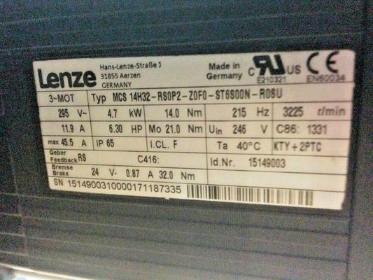LENZE MCS 14H32-RS0P2-Z0F0-ST6S00N-R0SU Nennleistung 15KW Industrielle Servoantriebe
