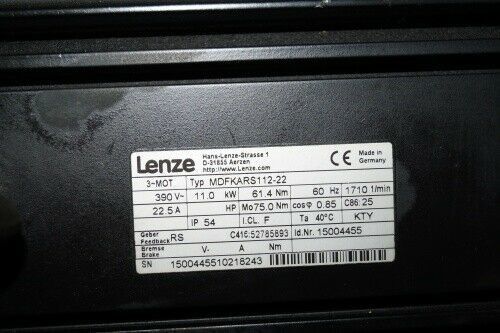 LENZE MDFKARS112-22 Servomotor für Schwerlastanwendungen
