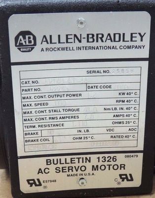 AB 1326AB-A3E-11SERV MTR 48-IN-LB 3K-RPM STD INCH Grenzschalter mit 115V Gleichspannung