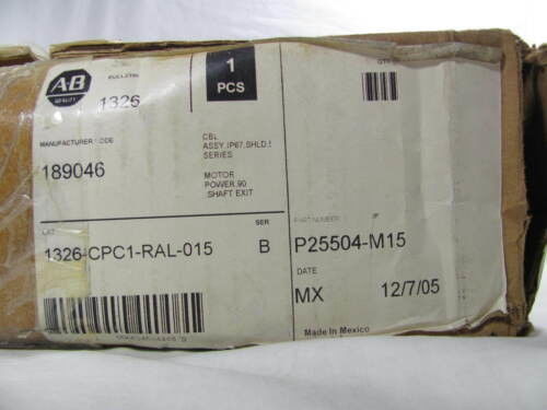 AB 1326-CPC1-RAL-015 Kabel für 460 V Wechselstrom-Servomotoren