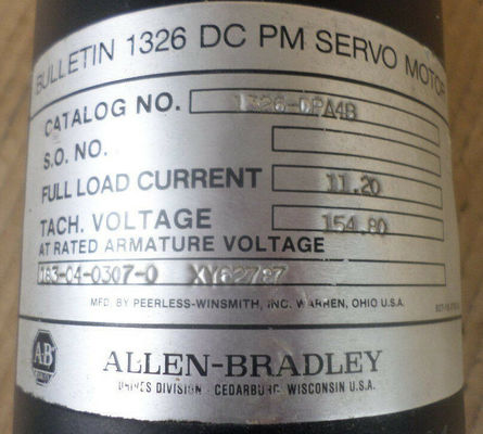 Vielseitiger Servomotor AB 1326-DPA4B Allen Bradley DC für verschiedene Maschinenbedürfnisse
