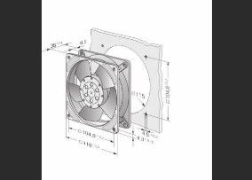 Ebmpapst 4656 Z Hohe Haltbarkeit Wechselstrom Nennspannung Industrieller Zentrifugalventilator