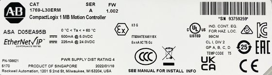 ALLEN-BRADLEY 1769-L30ERM IP20-konforme Langlebigkeitsbatterie für Sicherheitsrelais