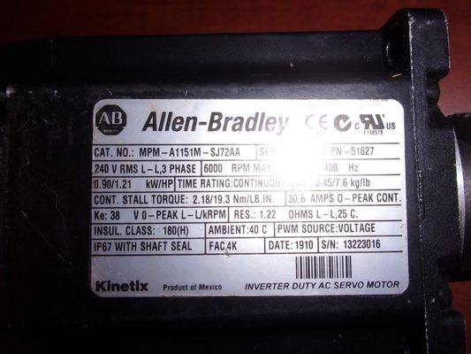 Allein-Bradley MPM-A1151M-SJ72AA MPM-Serie MPM 240V Wechselstrom-Rotationsservomotor