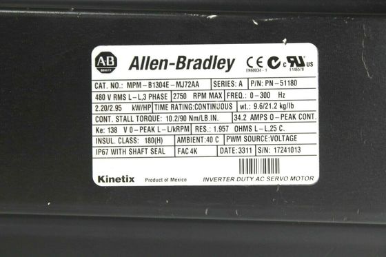 Allen-Bradley MPM-B1304E-MJ72AA MPM-Serie MPM 480V Wechselstrom-Rotationsservomotor