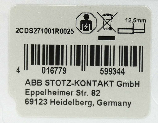 ASEA BROWN BOVERI 2CDS271001R0025 S201M-B2 Zusatzkontaktkern Schaltkreislaufbrecher der Serie S200