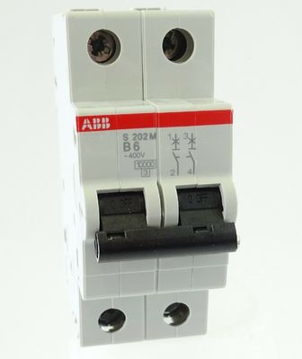 ABB 2cds272001r0065 s202m-b6 Zusatzkontaktkern-Schaltkreislaufbrecher der Serie S200