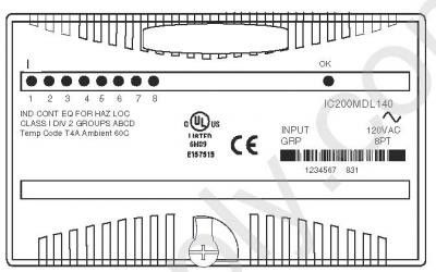Getrennter Input GEs IC200MDL140 8 120 Volt Wechselstrom 55 Milli-Amperes Versamax Input/Output und Kontrollsystem